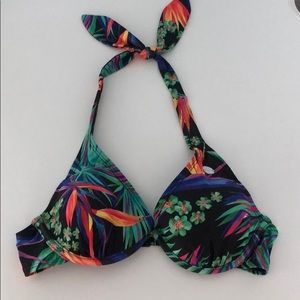 Roxy tropical print bikini top